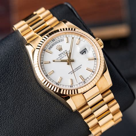 rolex presidential white face|rolex day date 118238.